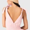 Vestido curto de algodão com corte evasê