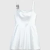 Vestido curto de cetim