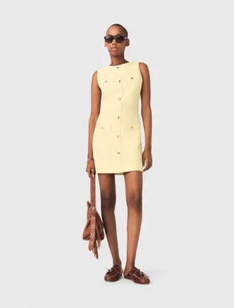 Vestido curto de tweed