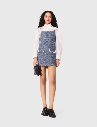 Vestido curto de tweed