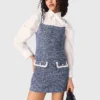 Vestido curto de tweed