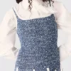 Vestido curto de tweed
