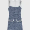 Vestido curto de tweed