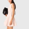 Vestido curto de tweed com corte evasê