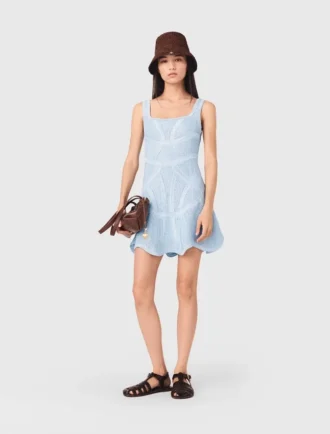 Vestido curto em croché