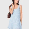 Vestido curto em croché