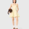 Vestido curto em malha jacquard
