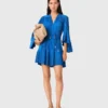 Vestido curto plissado