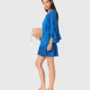 Vestido curto plissado