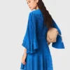 Vestido curto plissado