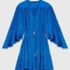Vestido curto plissado