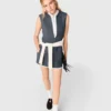 Vestido de corte ajustado com efeito em camadas