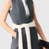 Vestido de corte ajustado com efeito em camadas