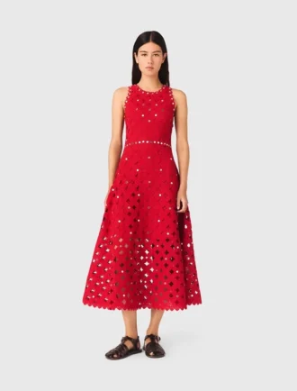 Vestido de croché espelhado