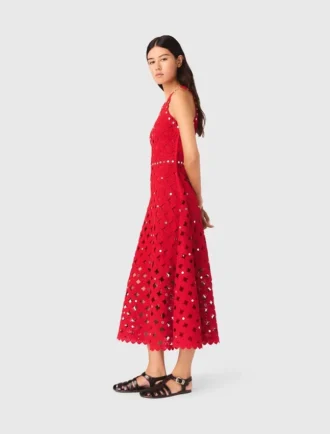 Vestido de croché espelhado