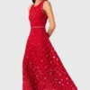 Vestido de croché espelhado