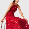 Vestido de croché espelhado