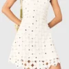 Vestido de croché espelhado