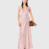 Vestido de seda estampado