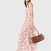 Vestido de seda estampado