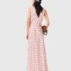 Vestido de seda estampado