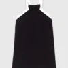 Vestido de smoking em crepe pesado