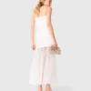 Vestido de tafetá e renda