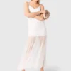 Vestido de tafetá e renda