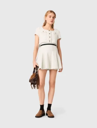 Vestido de tweed 2 em 1