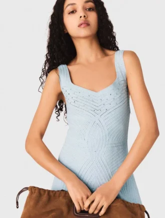 Vestido em croché com forro removível