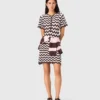 Vestido em croché em ziguezague