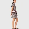 Vestido em croché em ziguezague