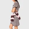 Vestido em croché em ziguezague
