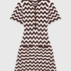 Vestido em croché em ziguezague