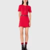 Vestido em malha com mini canelado