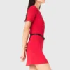 Vestido em malha com mini canelado