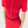 Vestido em malha com mini canelado