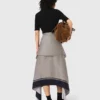 Vestido estampado em dois tons