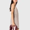 Vestido justo com mini strass