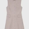 Vestido justo com mini strass