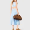 Vestido maxi com costas abertas