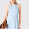 Vestido maxi com costas abertas