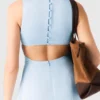 Vestido maxi com costas abertas