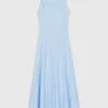 Vestido maxi com costas abertas