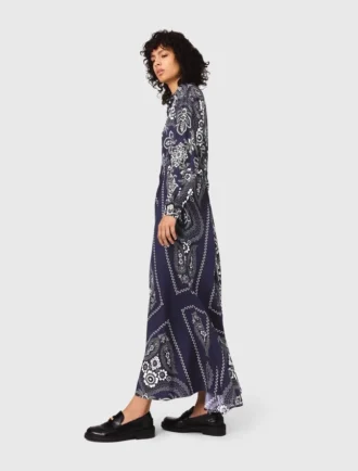 Vestido maxi com estampado bandana