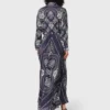 Vestido maxi com estampado bandana