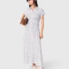 Vestido maxi com estampado jacquard