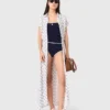Vestido maxi com estampado jacquard