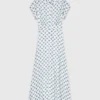 Vestido maxi com estampado jacquard