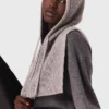 Vestido maxi de dois materiais